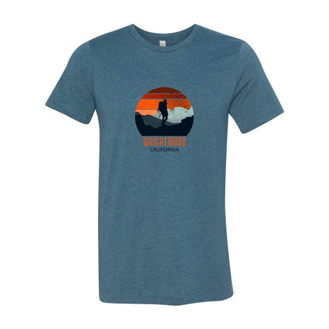 Wrightwood Backpacker Sunset - Unisex Jersey T - Wears The MountainT-ShirtsPrint Melon Inc.