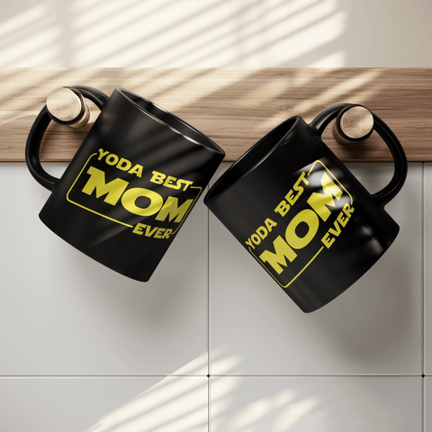 Yoda Best Mom - Black Mug - Wears The MountainCoffee Mugsteelaunch
