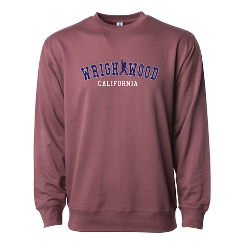 Wrightwood College Sasquatch - Lightweight Crewneck Sweatshirt