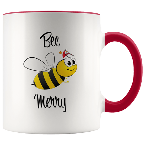 Bee Merry - Accent Coffee Mug - Wears The MountainDrinkwareteelaunch