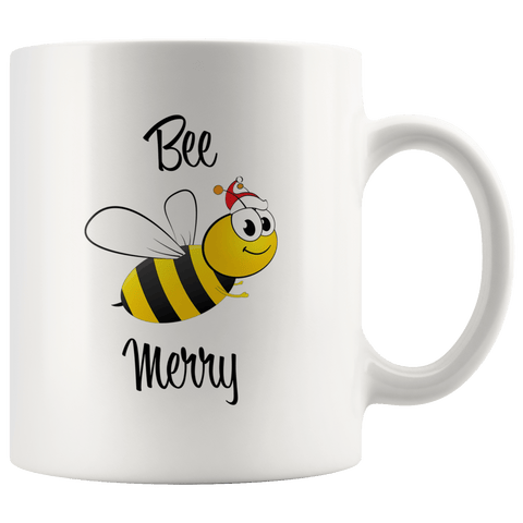 Bee Merry - Accent Coffee Mug - Wears The MountainDrinkwareteelaunch