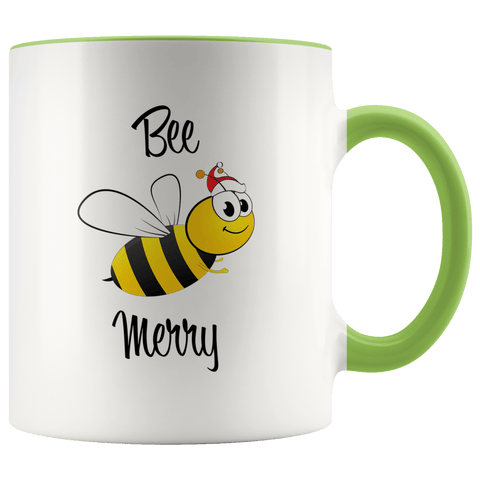 Bee Merry - Accent Coffee Mug - Wears The MountainDrinkwareteelaunch