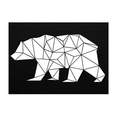 Geometric Bear - Metal Art - Wears The MountainWall Artteelaunch