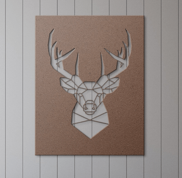 Geometric Deer - Metal Art - Wears The MountainWall Artteelaunch