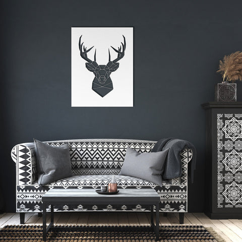 Geometric Deer - Metal Art - Wears The MountainWall Artteelaunch