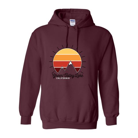Green Valley Lake Mountain Sunset - Hooded Sweatshirt - Wears The Mountain