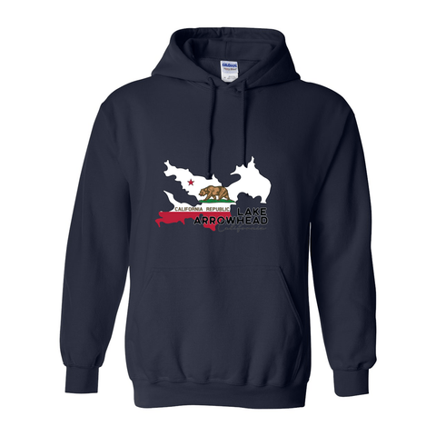 Lake Arrowhead Lake Flag - Hooded Sweatshirt - Wears The Mountain