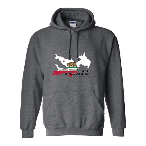 Lake Arrowhead Lake Flag - Hooded Sweatshirt - Wears The Mountain