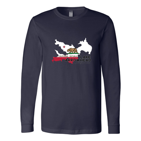Lake Arrowhead Lake Flag - Long Sleeve Jersey T - Wears The Mountain