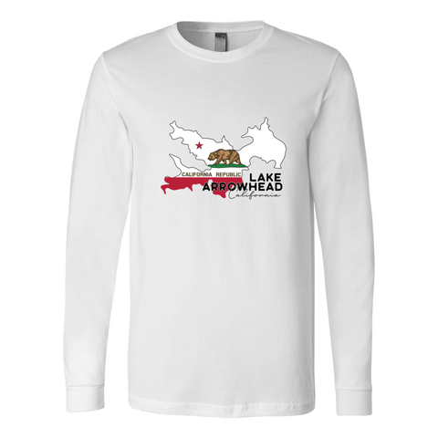 Lake Arrowhead Lake Flag - Long Sleeve Jersey T - Wears The Mountain