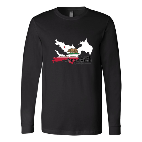 Lake Arrowhead Lake Flag - Long Sleeve Jersey T - Wears The Mountain