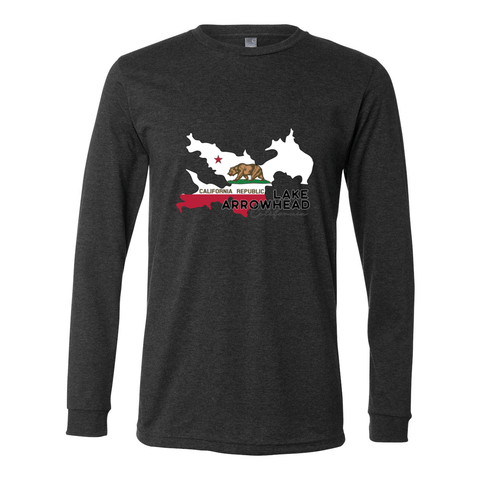Lake Arrowhead Lake Flag - Long Sleeve Jersey T - Wears The Mountain
