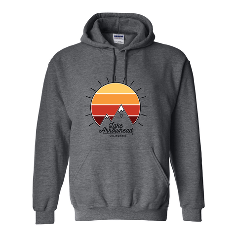 Lake Arrowhead Mountain Sunset - Hooded Sweatshirt - Wears The Mountain