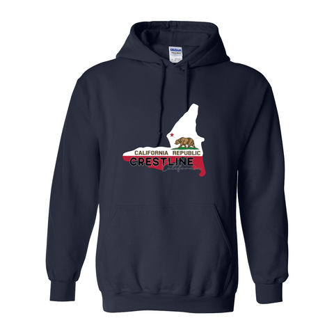 Lake Gregory/Crestline Lake Flag - Hooded Sweatshirt - Wears The Mountain