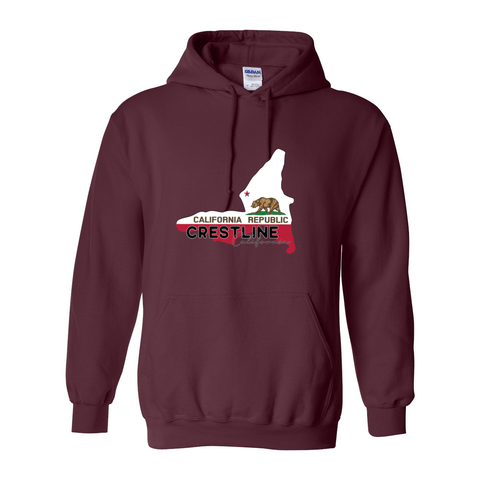 Lake Gregory/Crestline Lake Flag - Hooded Sweatshirt - Wears The Mountain