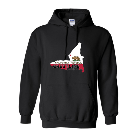 Lake Gregory/Crestline Lake Flag - Hooded Sweatshirt - Wears The Mountain