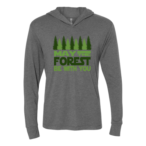 May the Forest be with You - Unisex Hooded Long Sleeve T - Wears The Mountain