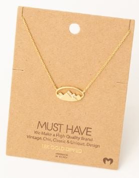 Oval Mountain Rhinestone - Necklace - Wears The MountainJewelryWears The Mountain