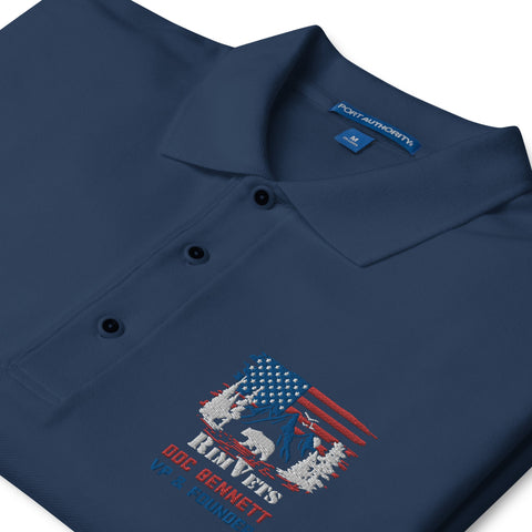 Rim Vets: Doc - Embroidered Dry Fit Polo - Wears The MountainWears The Mountain