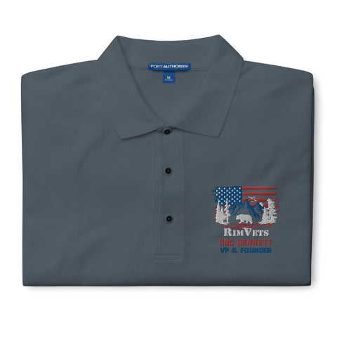 Rim Vets: Doc - Embroidered Dry Fit Polo - Wears The MountainWears The Mountain