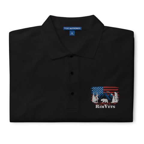 Rim Vets - Embroidered Dry Fit Polo (extended sizes) - Wears The MountainWears The Mountain