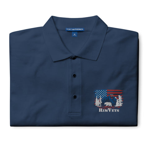 Rim Vets - Embroidered Dry Fit Polo - Wears The MountainWears The Mountain