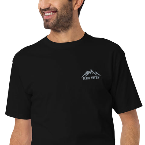 Rim Vets: Mountains - Premium Embroidered Heavyweight T - Wears The MountainWears The Mountain