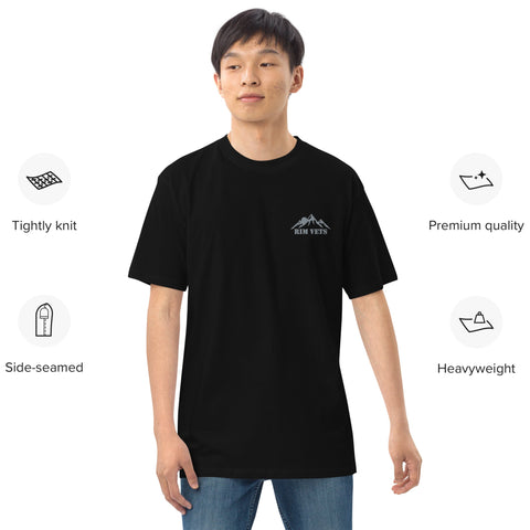Rim Vets: Mountains - Premium Embroidered Heavyweight T - Wears The MountainWears The Mountain