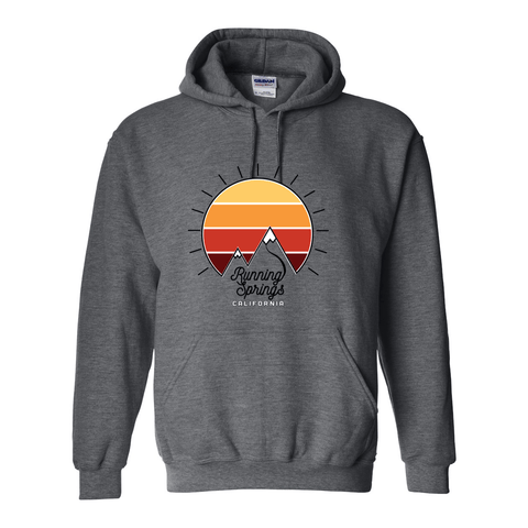 Running Springs Mountain Sunset - Hooded Sweatshirt - Wears The Mountain