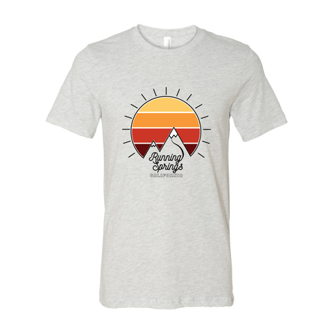 Running Springs Mountain Sunset - Unisex Jersey T - Wears The Mountain