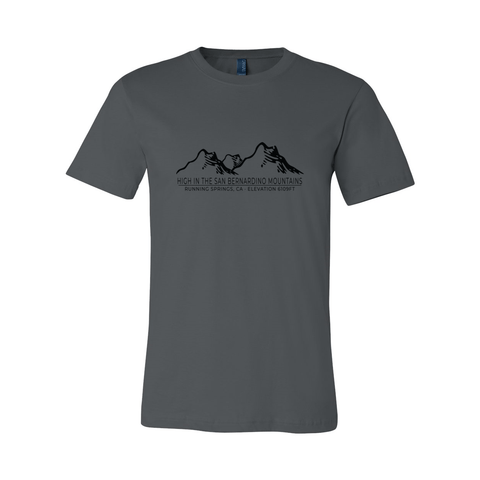 Running Springs Mtn Range/Elevation - Unisex Jersey T - Wears The Mountain