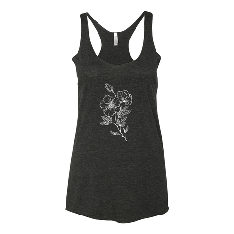 Wildflowers: Buttercup - Women’s Triblend Racerback Tank - Wears The MountainTank TopsPrint Melon Inc.