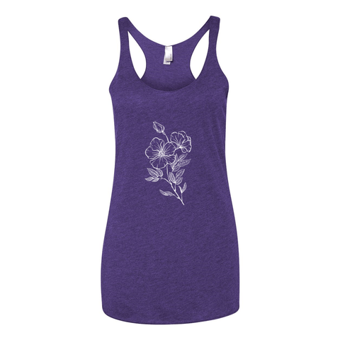 Wildflowers: Buttercup - Women’s Triblend Racerback Tank - Wears The MountainTank TopsPrint Melon Inc.