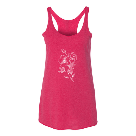 Wildflowers: Buttercup - Women’s Triblend Racerback Tank - Wears The MountainTank TopsPrint Melon Inc.