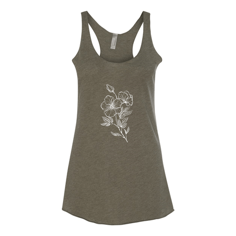 Wildflowers: Buttercup - Women’s Triblend Racerback Tank - Wears The MountainTank TopsPrint Melon Inc.