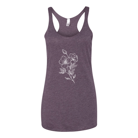 Wildflowers: Buttercup - Women’s Triblend Racerback Tank - Wears The MountainTank TopsPrint Melon Inc.