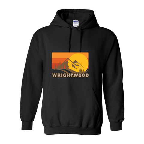 Wrightwood Fall Sunset - Hooded Sweatshirt - Wears The MountainSweaters/HoodiesPrint Melon Inc.