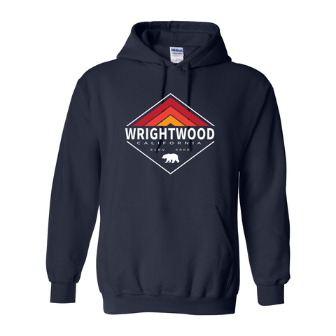 Wrightwood Retro Diamond - Hooded Sweatshirt - Wears The MountainSweaters/HoodiesPrint Melon Inc.