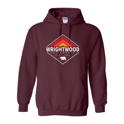 Wrightwood Retro Diamond - Hooded Sweatshirt - Wears The MountainSweaters/HoodiesPrint Melon Inc.